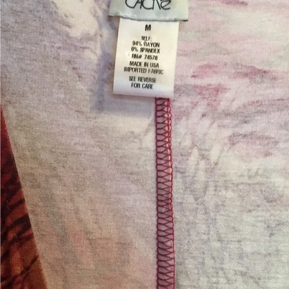 Cache Red and Pink Patterned Dress - Picture 3 of 3